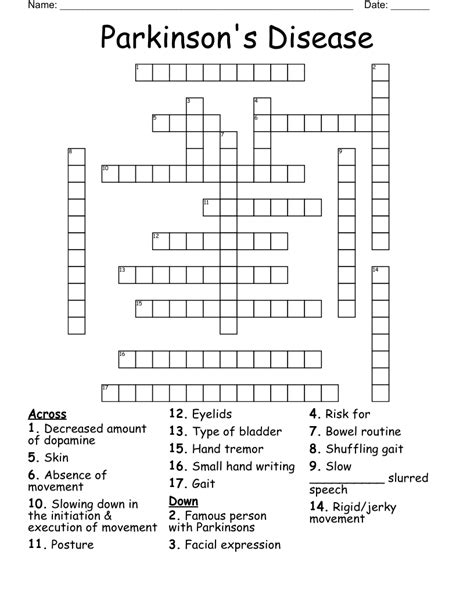 parkinson's treatment crossword clue